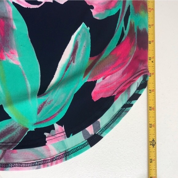 Peach Love California Popover Large Navy Floral Shirttail Dress Women Large - Picture 8 of 11